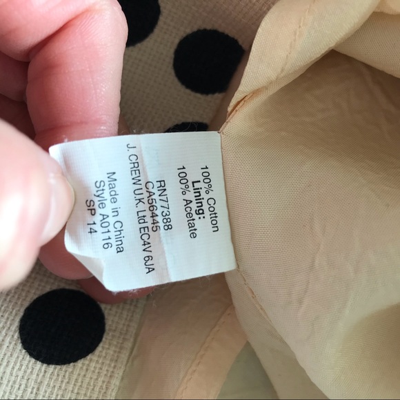 J.Crew Black Polka Dot Sheath Dress with Pockets - Picture 4 of 7